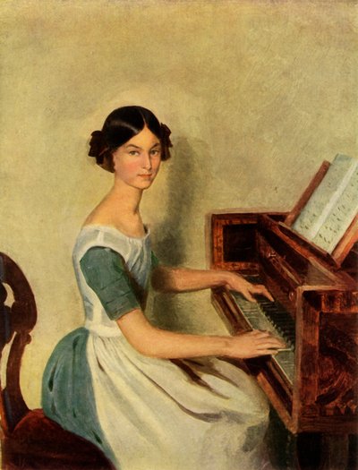 Portret van Nadezhda Petrovna Zhdanovichova door Pavel Andreevich Fedotov