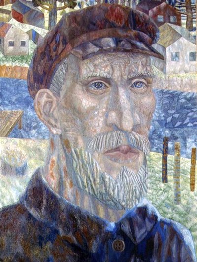 De Kolchoznik (Lid van een Collectieve Boerderij) 1931 door Pawel Nikolajewitsch Filonow