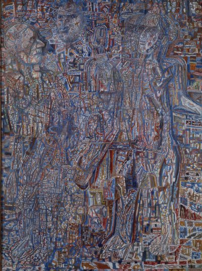 Mensen, 1930 door Pavel Nikolayevich Filonov