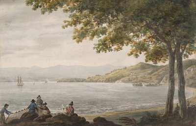 Shad-vissers aan de oever van de Hudson-rivier door Pavel Petrovic Svin