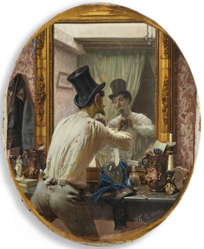 Fransman maakt zich klaar voor het bal populaire, 1863 door Pavel Petrovich Chistyakov