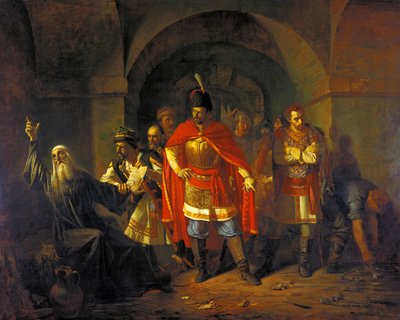 Patriarch Hermogenes weigert de Polen te zegenen, 1860 door Pavel Petrovich Chistyakov