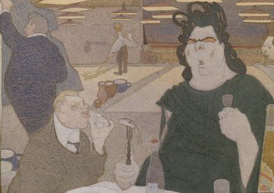 Karikatuur van Fjodor Sjalyapin, 1910s door Pavel Yegorovich Shcherbov