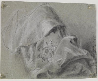 Draperiestudie met ster van de Orde van de Olifant door Peder Als