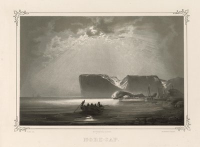 Nordcap. Illustratie uit het boek Noorwegen voorgesteld in tekeningen van Asbjørnsen, P.Chr. en uitgegeven door Chr. Tønsberg (no, 1848) door Peder Balke