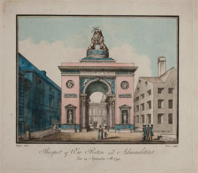 "Prospect van de Eerpoort bij het Admiraliteit" door Peder Friis