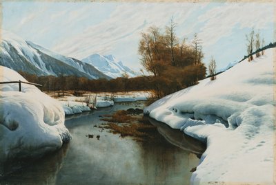 Bij La Punt, St. Morritz in de Engadine-vallei door Peder Monsted