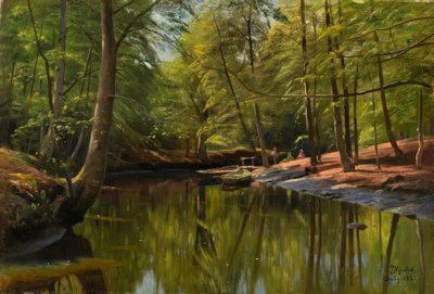 Zomerdag aan de bosbeek door Peder Monsted