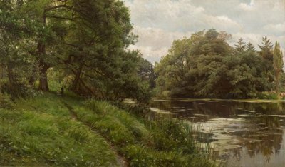 P. Mönsted, zomerdag aan het water door Peder Monsted