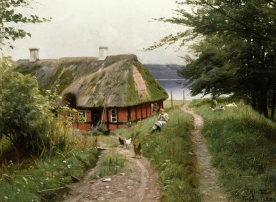 Zomeridylle voor de Vissershut door Peder Monsted
