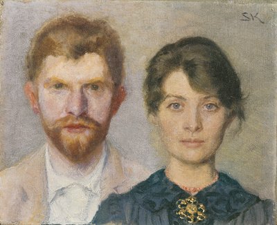Dubbelportret van Marie en P.S. Krøyer door Peder Severin Krøyer