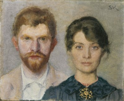 Dubbelportret van Marie en Peder Severin Krøyer door Peder Severin Krøyer