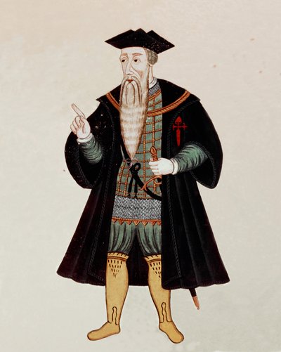 Portret van Alphonse (Alfonso of Afonso) van Albuquerque (1453-1515), Portugese navigator en conquistador, soms bijgenaamd de 