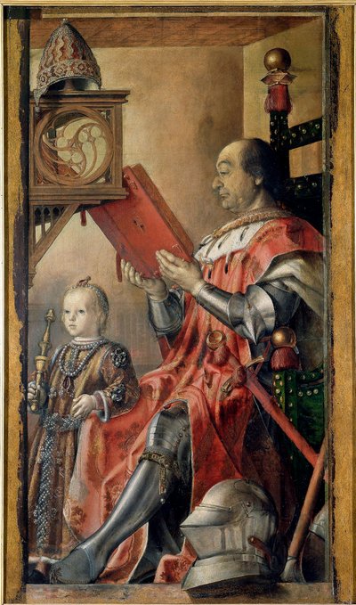 Dubbelportret van Frederik III de Montefeltro door Pedro Berruguete