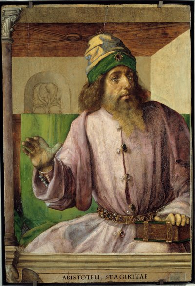 Portret van Aristoteles, Griekse filosoof door Pedro Berruguete