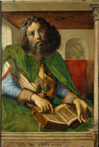 Portret van Plato, filosoof van het oude Griekenland door Pedro Berruguete