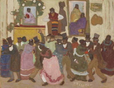 Dancing People: Candombe (Dansende mensen: [Candombe]) door Pedro Figari
