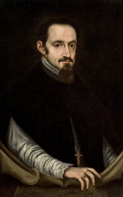 Barok: Portret van aartsbisschop Ambrosio Ignacio Spinola y Guzman door Pedro Nunez de Villavicenzio