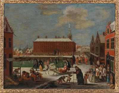 Winter in een stad door Peeter Gysels