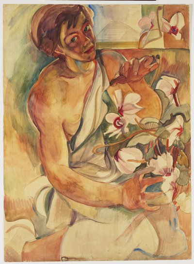 Pegi met Cyclamen door Pegi Nicol Macleod