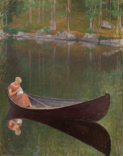 Vrouw in een Boot, 1924 door Pekka Halonen