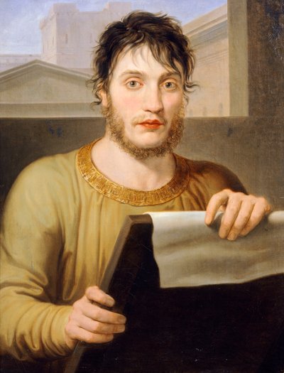 Giuseppe Guizzardi in antieke kleding door Pelagio Palagi