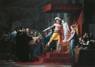 Gustavus II Adolphus Vasa legt eed van trouw af aan zijn dochter Cristina, door Pelagius Pelagi (1775-1860) door Pelagio Palagi