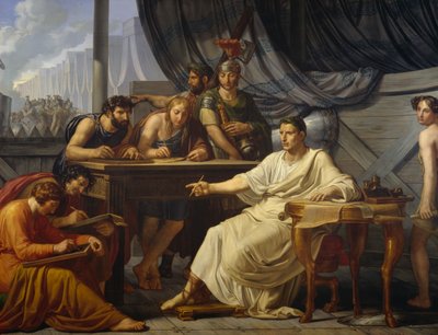 Julius Caesar dicteert Commentaren door Pelagio Palagi