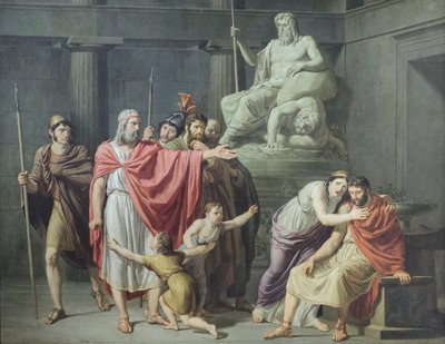 Leonidas veroordeelt Celembrotus door Pelagio Palagi