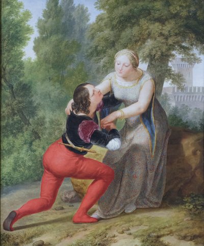 Orombello en Beatrice di Tenda in het kasteel van Binasco door Pelagio Palagi