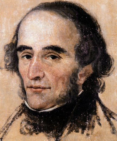 Portret van Nicolo Paganini (1782-1840) Italiaanse violist en componist door Pelagio Palagi