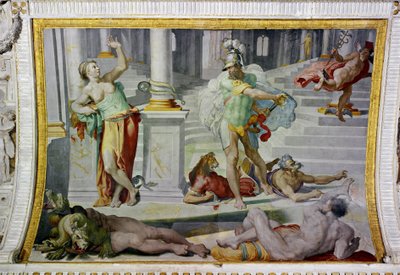 Ulysses en Circe, circa 1550 (fresco) door Pellegrino Tibaldi