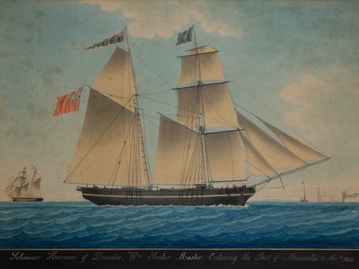 Schoener Hermes van Dundee die Marseille binnenkomt door Pelligure Pelligure