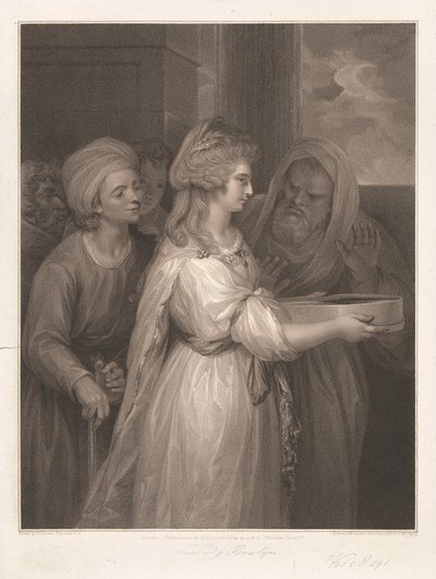 Mevrouw Seaforth als Tuccia - De Vestaalse Maagd door Peltro W. Tomkins