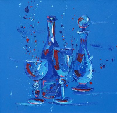 Stilleven in Blauw, 2005 door Penny Warden