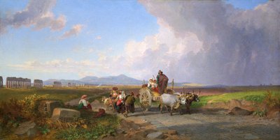 Scène in de Romeinse Campagna door Penry Williams