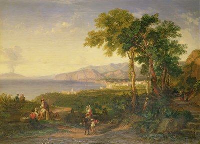 De Baai van Salerno, ca. 1820-30 door Penry Williams