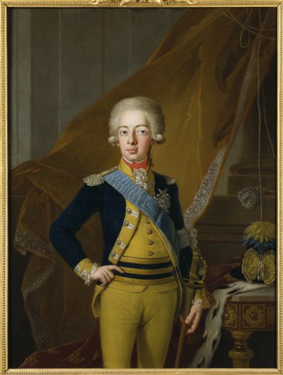 Portret van Gustaaf IV Adolf van Zweden door Per Krafft
