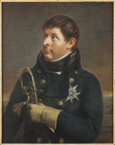 Portret van Christian August van Sleeswijk-Holstein-Sonderburg-Augustenburg (1768-1810) door Per  Krafft
