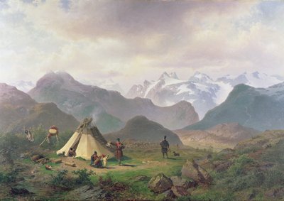 Motief uit Kvikkjokk, 1862 door Per Daniel Holm