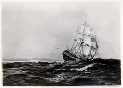 De Endeavour op Zee, 1900, gegraveerd door Lowy door Percy F.S. Spence