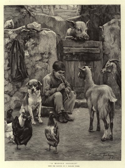 Een moderne Orpheus door Percy Harland Fisher