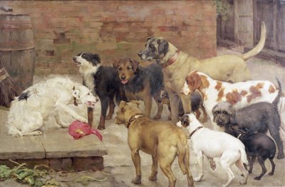 De hond met het diner van zijn meester door Percy Harland Fisher