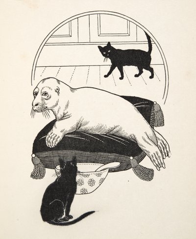 Een gedomesticeerde zeehond, uit Honderd anekdotes van dieren, pub. 1924 door Percy J. Billingshurst