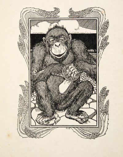 Oesters openen, uit Honderd anekdotes van dieren, pub. 1924 door Percy J. Billingshurst