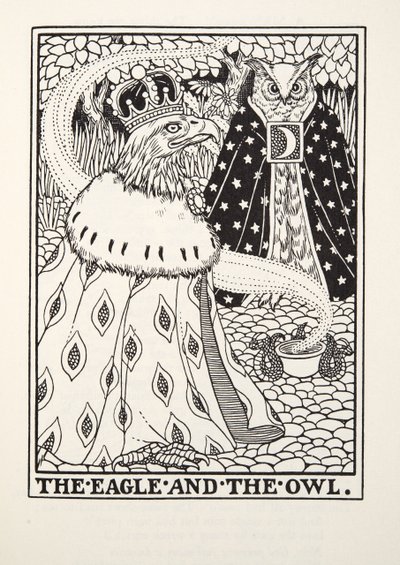 De Adelaar en de Uil, uit Fontaine Fabels, uitgegeven 1905 door Percy J. Billingshurst