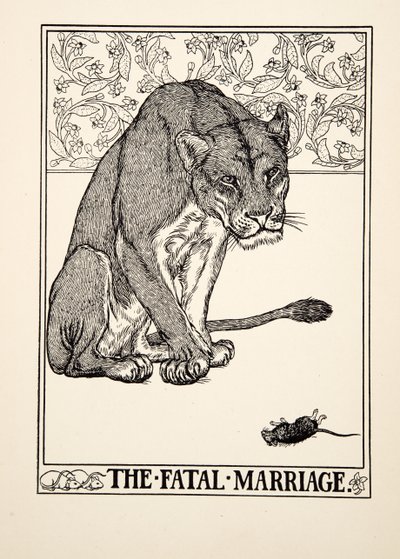 Het fatale huwelijk, uit Honderd fabels van Aesopus, uitgegeven 1903 door Percy J. Billingshurst