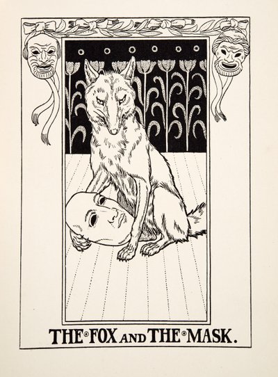 De vos en het masker, uit Honderd fabels van Aesopus door Percy J. Billingshurst