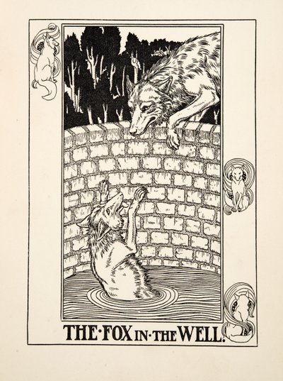 De vos in de put, uit Honderd fabels van Aesopus, uitgegeven 1903 door Percy J. Billingshurst