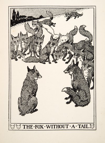 De vos zonder staart, uit Honderd fabels van Aesopus door Percy J. Billingshurst
